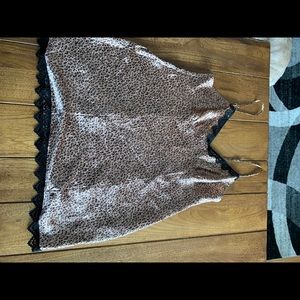 Cheetah silk slip dress